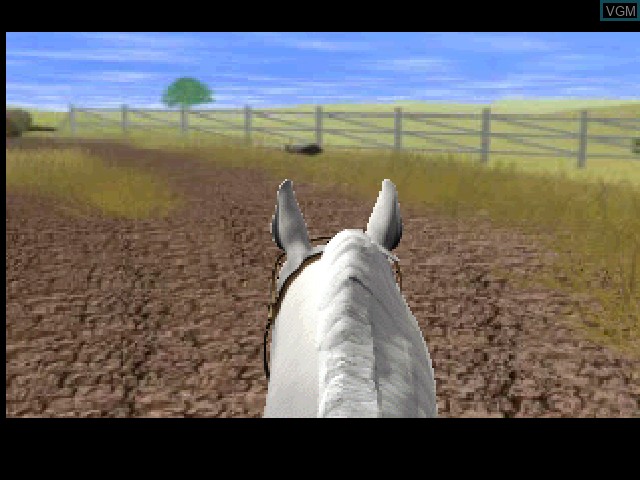 In-game screen of the game Barbie - Race & Ride on Sony Playstation