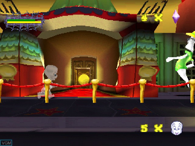 In-game screen of the game Casper - Friends Around the World on Sony Playstation