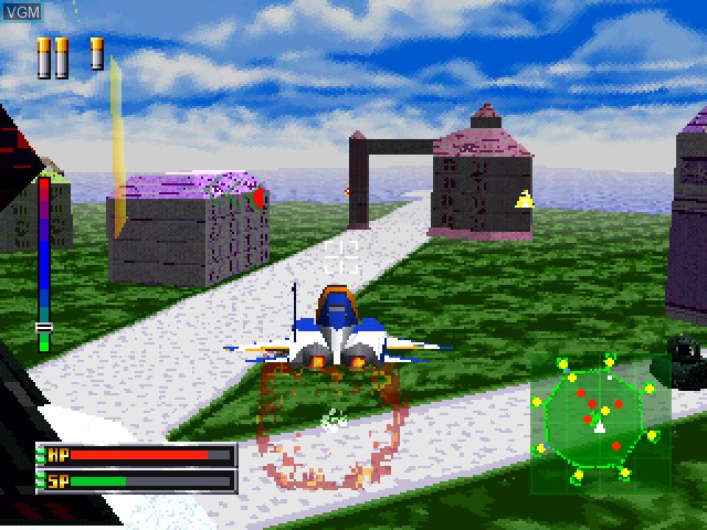 In-game screen of the game Choro Q Jet - Rainbow Wings on Sony Playstation