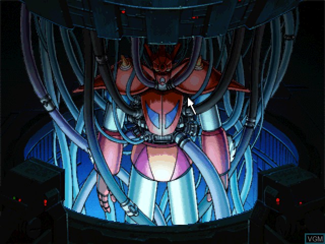 In-game screen of the game Click Manga - Dynamic Robot Taisen 2 - Kyoufu! Akuma Zoku Fukkatsu on Sony Playstation