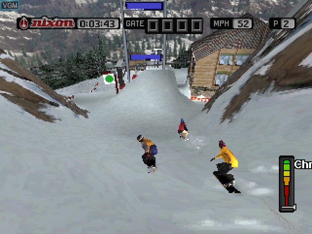 In-game screen of the game Cool Boarders 2001 on Sony Playstation