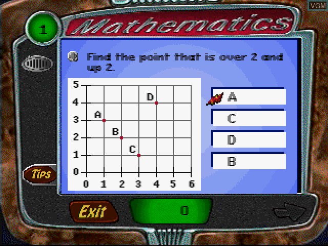 In-game screen of the game Cosmic Cookoff - Mathematics on Sony Playstation