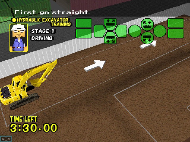 In-game screen of the game Dirt Jockey on Sony Playstation