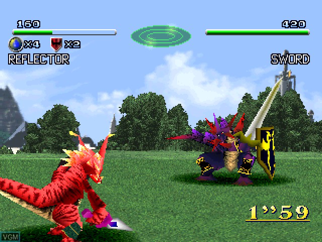 In-game screen of the game Dragon Seeds on Sony Playstation