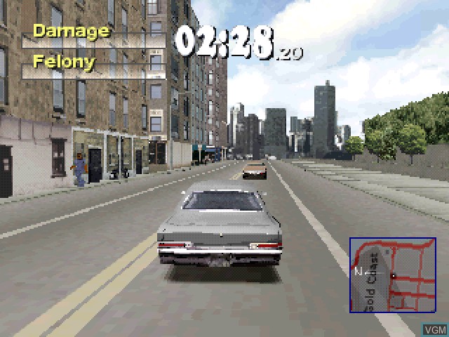 In-game screen of the game Driver 2 - Back on the Streets on Sony Playstation