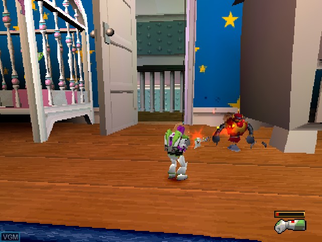 In-game screen of the game Toy Story 2 - Buzz Lightyear to the Rescue! on Sony Playstation
