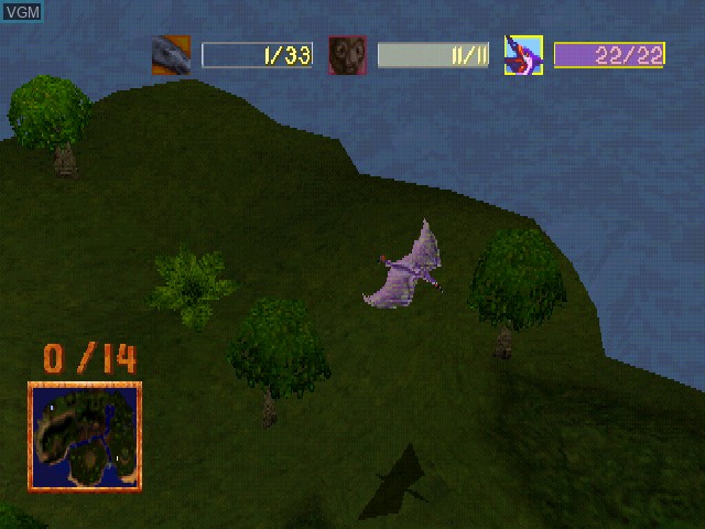 In-game screen of the game Dinosaur on Sony Playstation