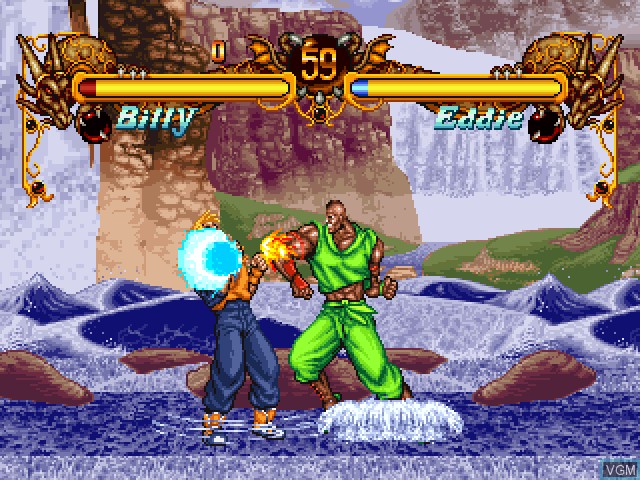 In-game screen of the game Double Dragon on Sony Playstation