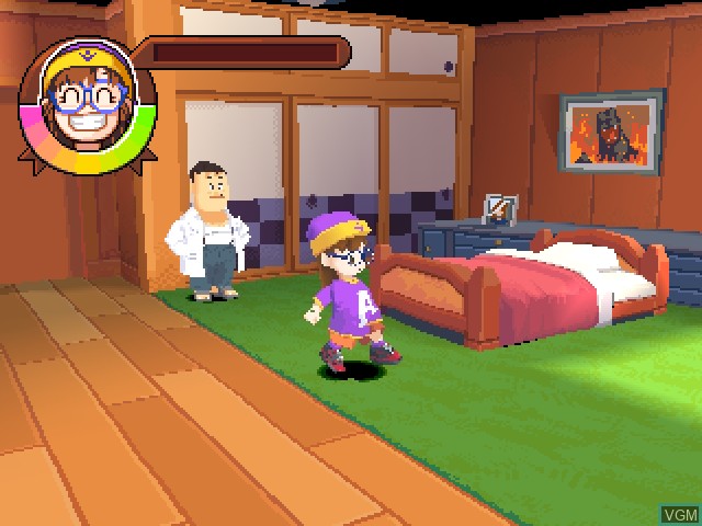 In-game screen of the game Dr. Slump on Sony Playstation