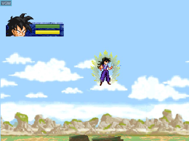 In-game screen of the game Dragon Ball Z - Idainaru Dragon Ball Densetsu on Sony Playstation