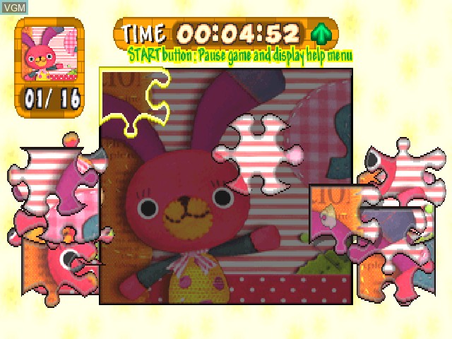 In-game screen of the game Easter Bunny's Big Day on Sony Playstation