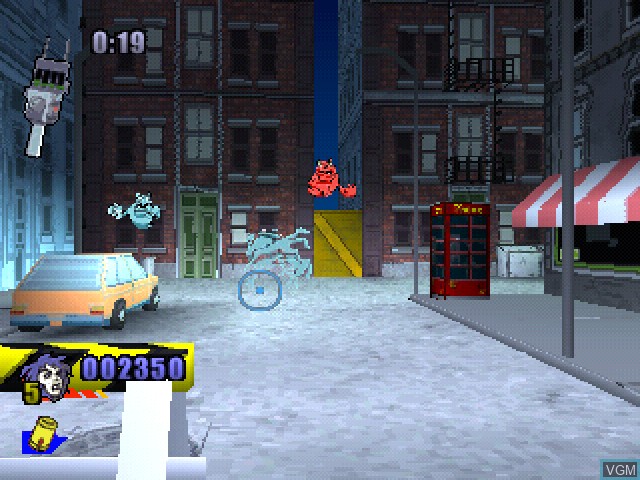 In-game screen of the game Extreme Ghostbusters - The Ultimate Invasion on Sony Playstation