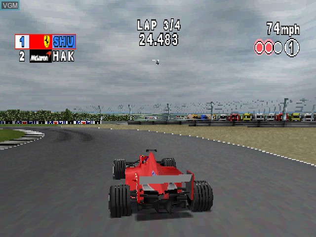 In-game screen of the game F1 2000 on Sony Playstation