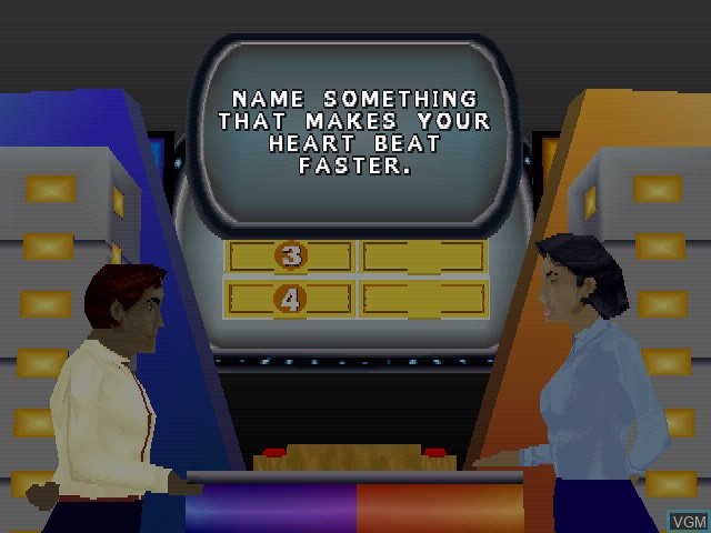 In-game screen of the game Family Feud on Sony Playstation