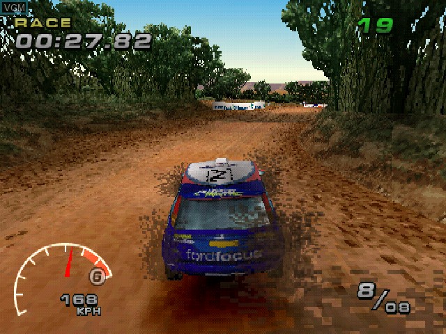 In-game screen of the game WRC - FIA World Rally Championship Arcade on Sony Playstation
