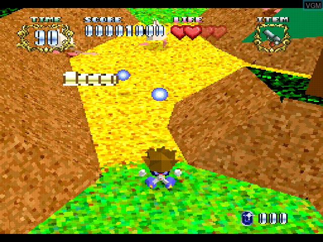 In-game screen of the game Floating Runner - Quest for the 7 Crystals on Sony Playstation