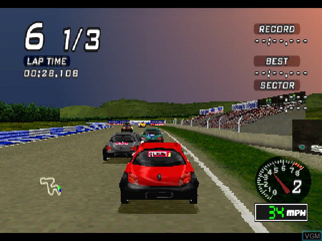 In-game screen of the game Ford Racing on Sony Playstation