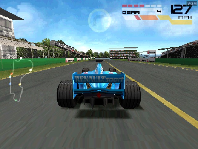 In-game screen of the game Formula One 2001 on Sony Playstation