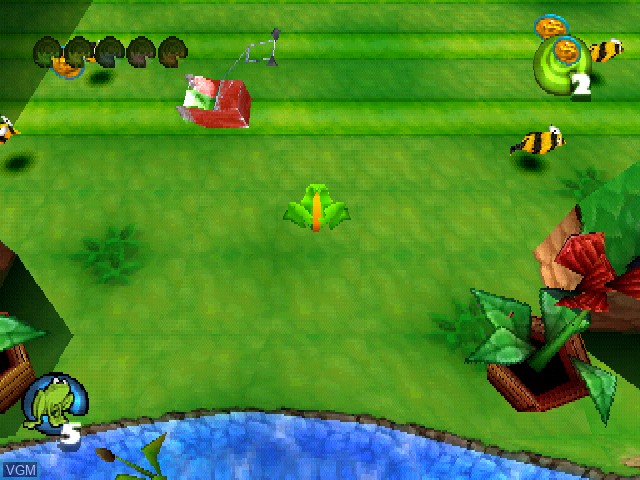 In-game screen of the game Frogger 2 - Swampy's Revenge on Sony Playstation