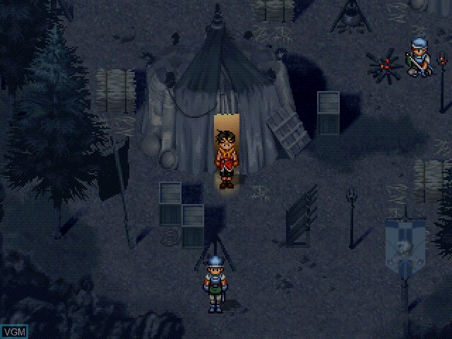 In-game screen of the game Genso Suikoden II on Sony Playstation