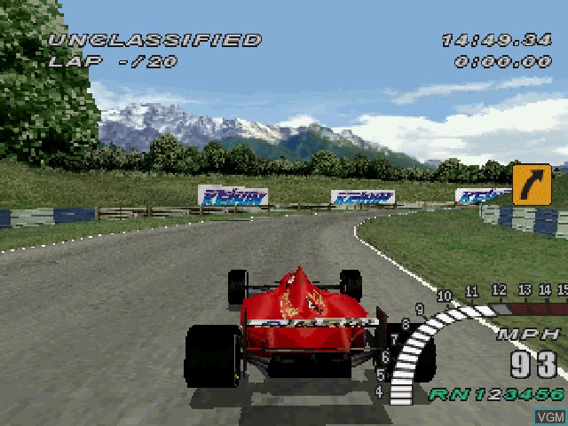 In-game screen of the game GP Challenge on Sony Playstation