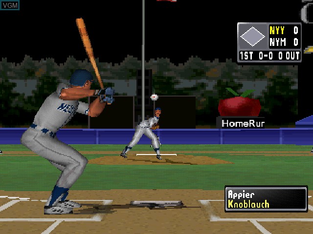 In-game screen of the game High Heat Major League Baseball 2002 on Sony Playstation