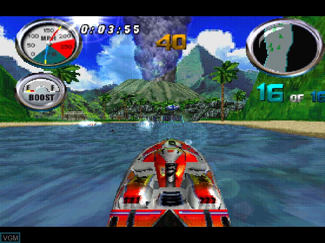 In-game screen of the game Hydro Thunder on Sony Playstation