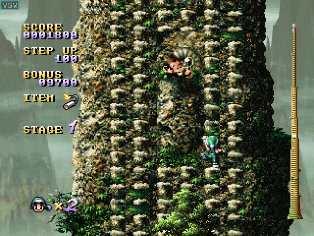 In-game screen of the game Hyper Crazy Climber on Sony Playstation