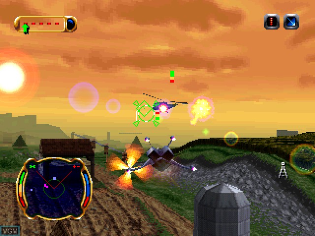 In-game screen of the game Invasion From Beyond on Sony Playstation