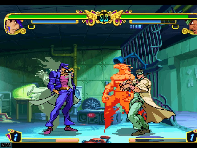 In-game screen of the game Jojo's Bizarre Adventure on Sony Playstation