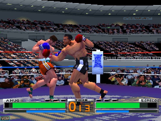 In-game screen of the game K-1 The Arena Fighters on Sony Playstation