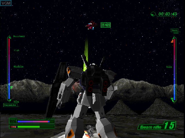 In-game screen of the game Mobile Suit Z-Gundam on Sony Playstation