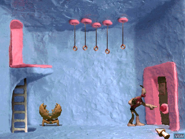In-game screen of the game Klaymen Klaymen - Neverhood no Nazo on Sony Playstation