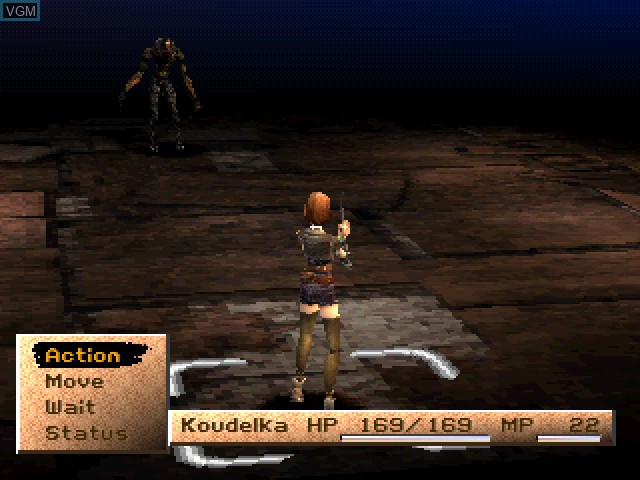 In-game screen of the game Koudelka on Sony Playstation