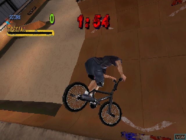 In-game screen of the game Mat Hoffman's Pro BMX on Sony Playstation