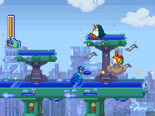In-game screen of the game Mega Man 8 on Sony Playstation