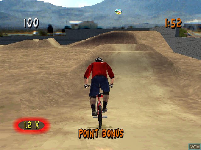 In-game screen of the game MTV Sports - T.J. Lavin's Ultimate BMX on Sony Playstation