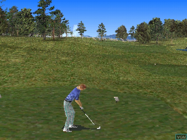 In-game screen of the game PGA European Tour Golf on Sony Playstation