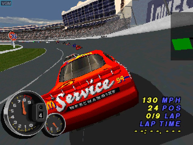 In-game screen of the game NASCAR 99 on Sony Playstation