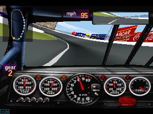 In-game screen of the game NASCAR Racing on Sony Playstation