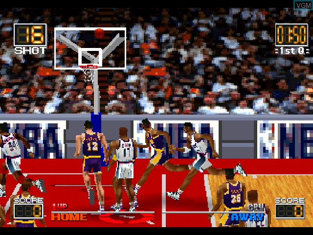 In-game screen of the game NBA In the Zone on Sony Playstation