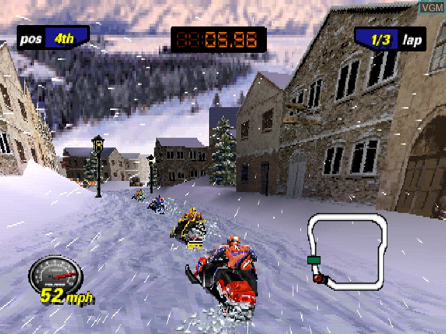 In-game screen of the game Polaris SnoCross on Sony Playstation