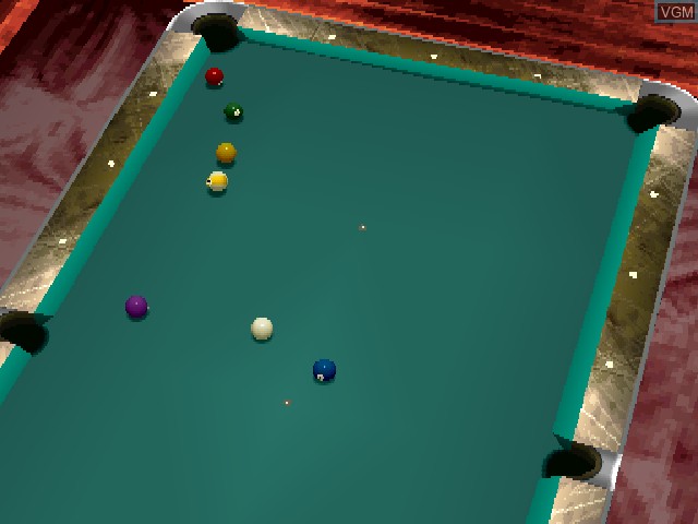 In-game screen of the game Pool Academy on Sony Playstation