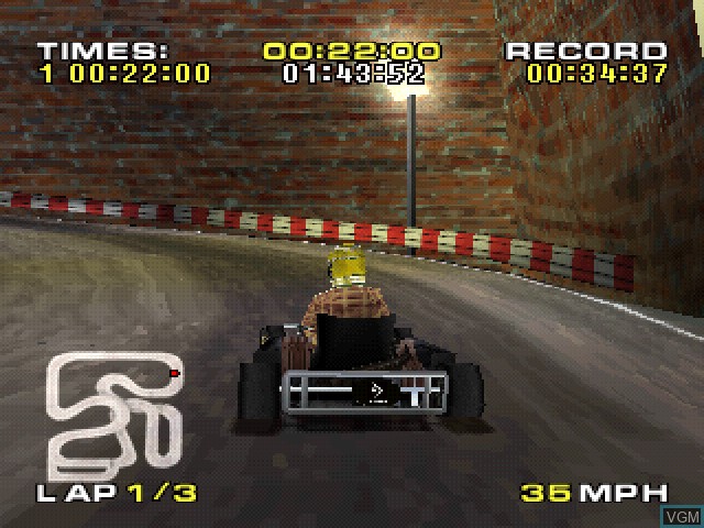 In-game screen of the game Michael Schumacher Racing World Kart 2002 on Sony Playstation