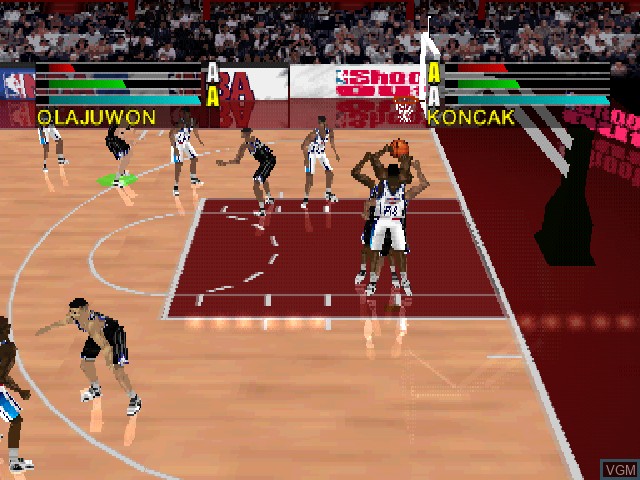 In-game screen of the game NBA ShootOut on Sony Playstation