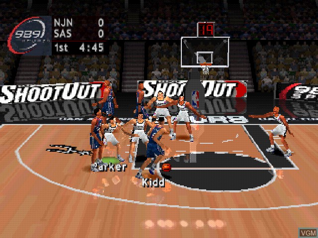In-game screen of the game NBA ShootOut 2004 on Sony Playstation