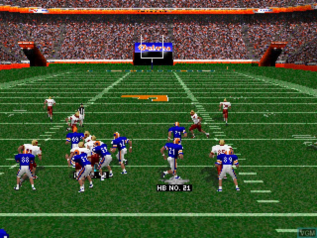 In-game screen of the game NCAA Football 98 on Sony Playstation