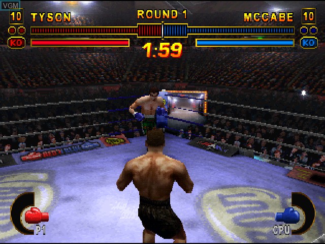 In-game screen of the game Mike Tyson Boxing on Sony Playstation