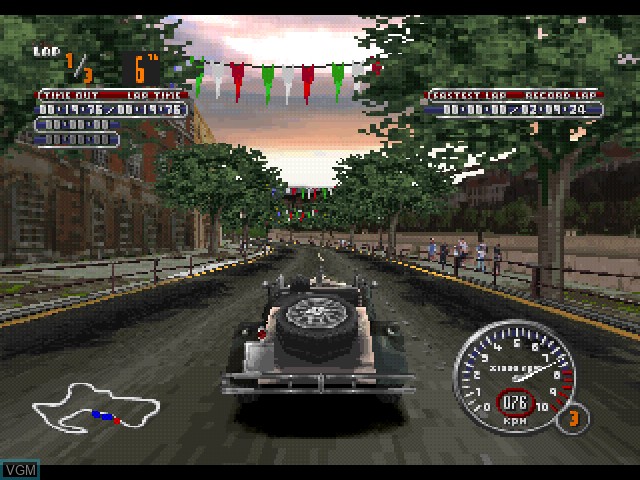 In-game screen of the game Mille Miglia on Sony Playstation
