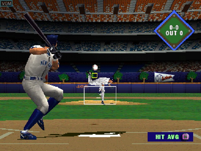 In-game screen of the game MLB 2000 on Sony Playstation